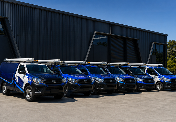 Fleet of Kirrawee Blocked Drains plumbing vans