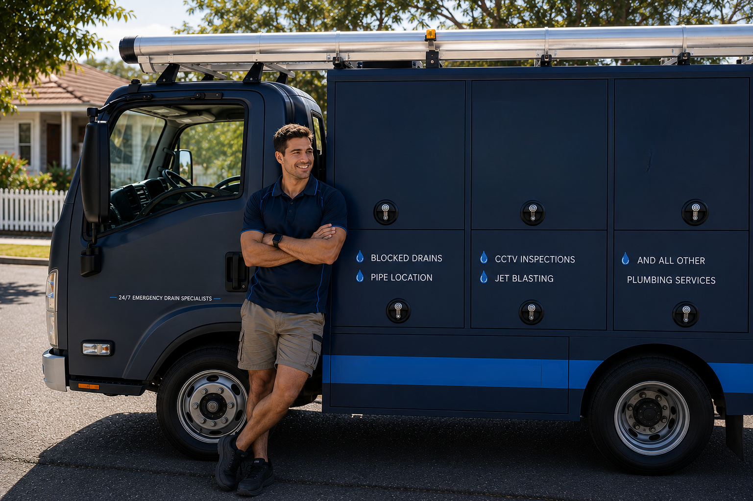 Plumber with Kirrawee Blocked Drains van